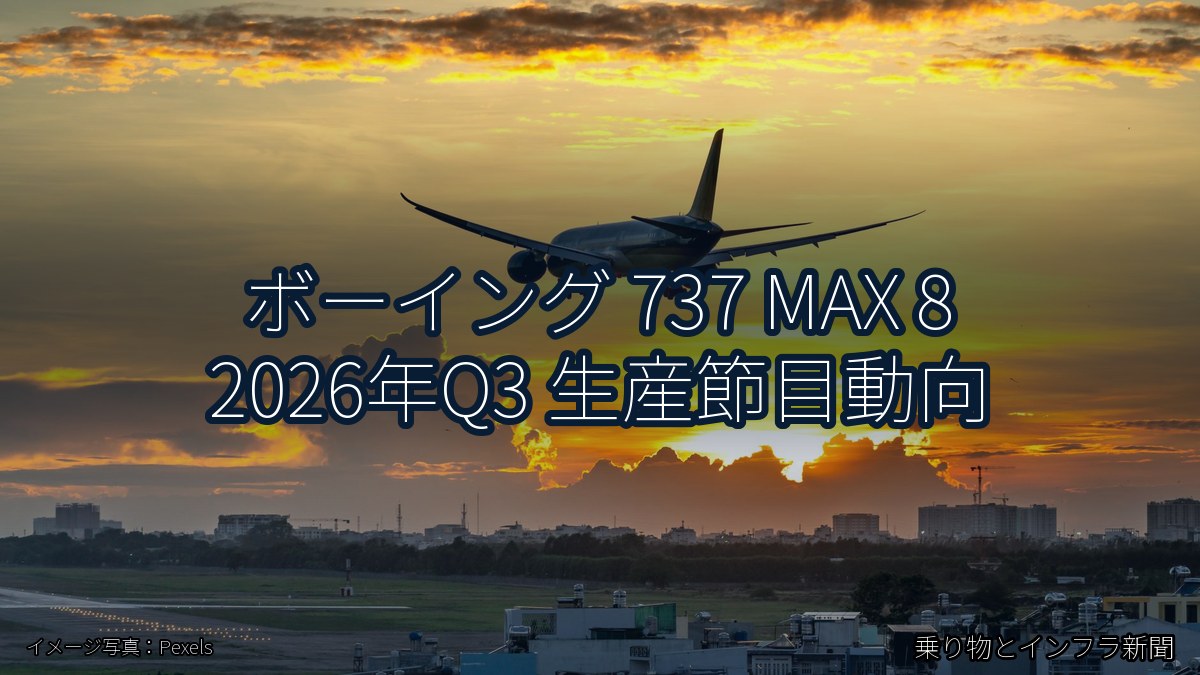 ボーイング 737 MAX 8 2026年Q3 生産節目動向（乗り物とインフラ新聞）