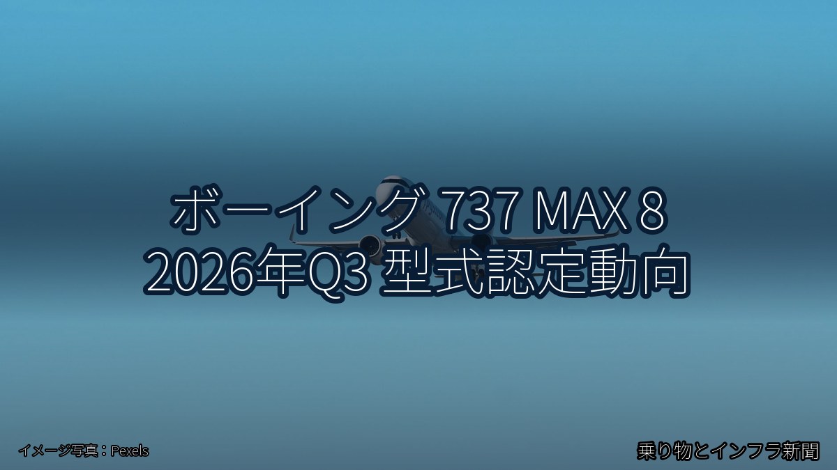 ボーイング 737 MAX 8 2026年Q3 型式認定動向（乗り物とインフラ新聞）