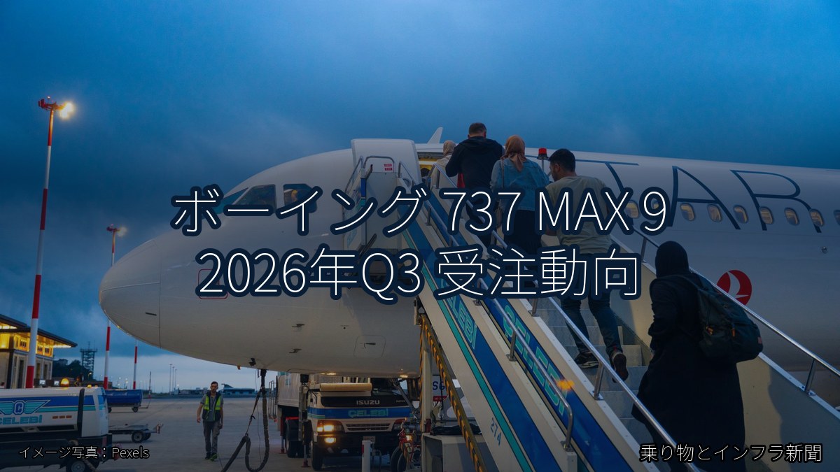 ボーイング 737 MAX 9 2026年Q3 受注動向（乗り物とインフラ新聞）