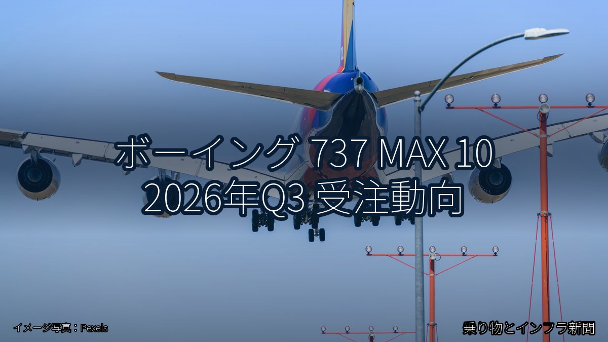 ボーイング 737 MAX 10 2026年Q3 受注動向（乗り物とインフラ新聞）