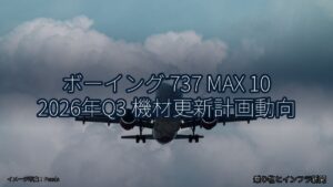 ボーイング 737 MAX 10 2026年Q3 機材更新計画動向（乗り物とインフラ新聞）