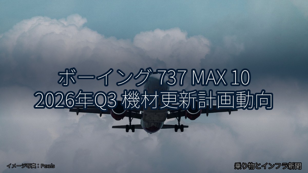 ボーイング 737 MAX 10 2026年Q3 機材更新計画動向（乗り物とインフラ新聞）
