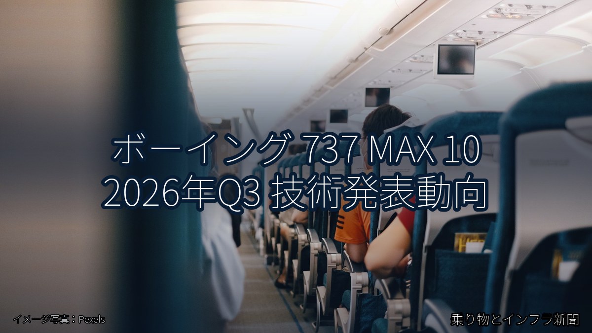 ボーイング 737 MAX 10 2026年Q3 技術発表動向（乗り物とインフラ新聞）