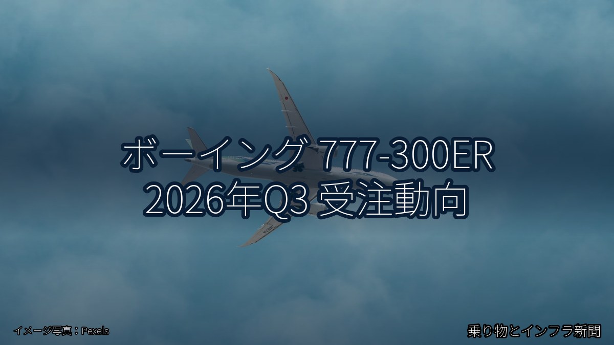 ボーイング 777-300ER 2026年Q3 受注動向(乗り物とインフラ新聞)