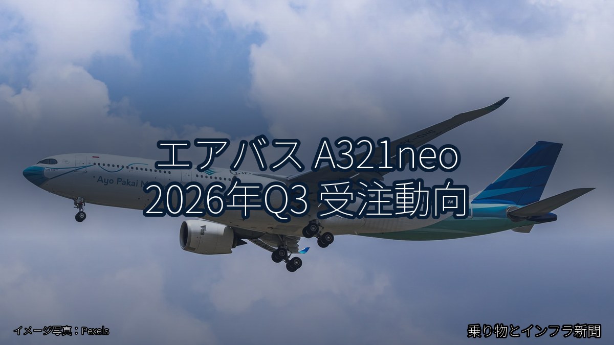 エアバス A321neo 2026年Q3 受注動向（乗り物とインフラ新聞）