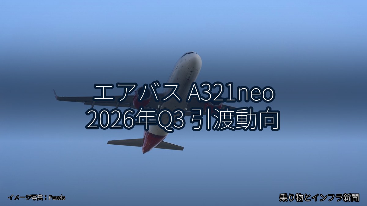 エアバス A321neo 2026年Q3 引渡動向（乗り物とインフラ新聞）