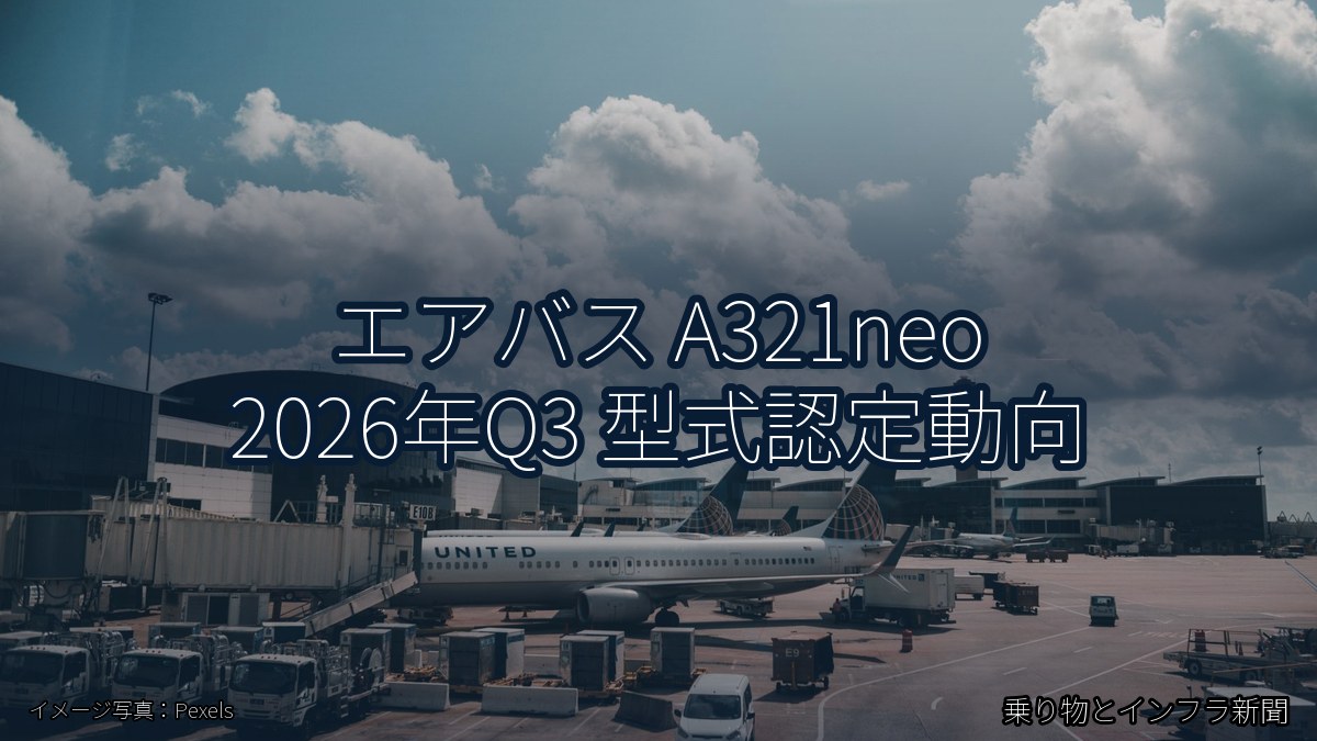 エアバス A321neo 2026年Q3 型式認定動向（乗り物とインフラ新聞）
