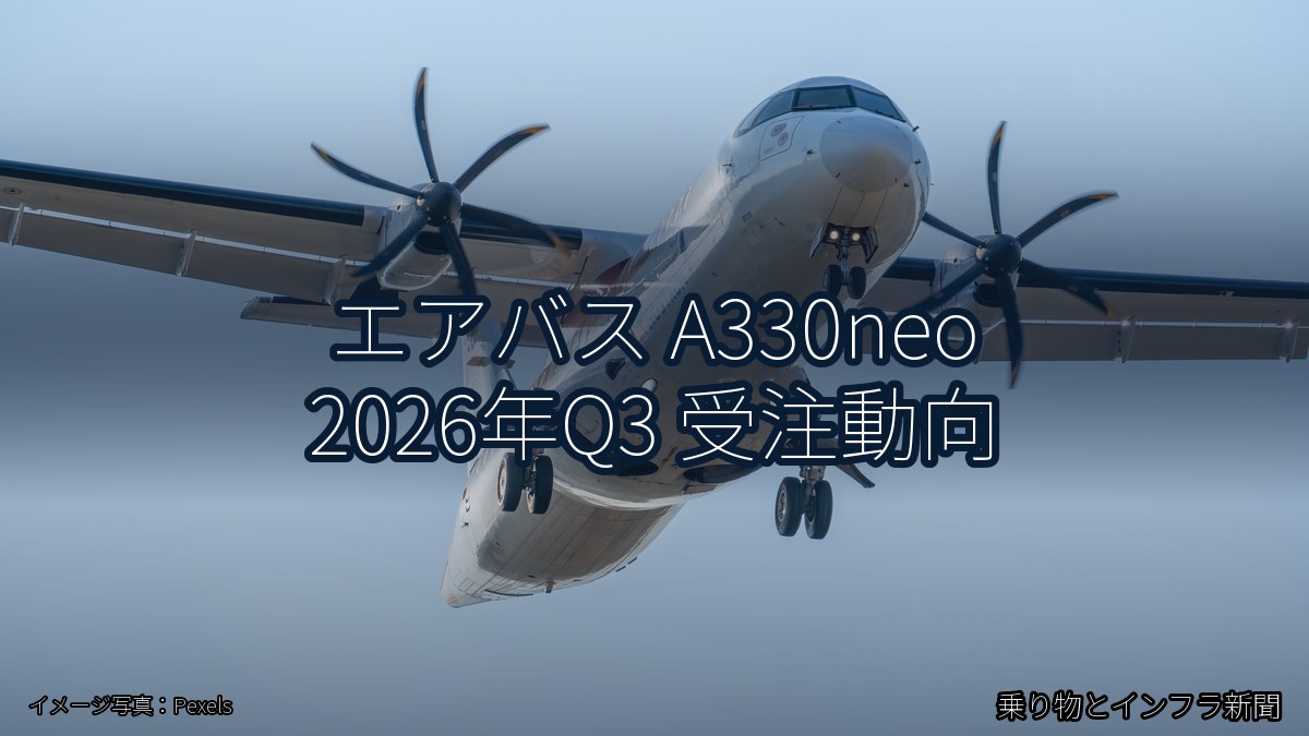 エアバス A330neo 2026年Q3 受注動向（乗り物とインフラ新聞）