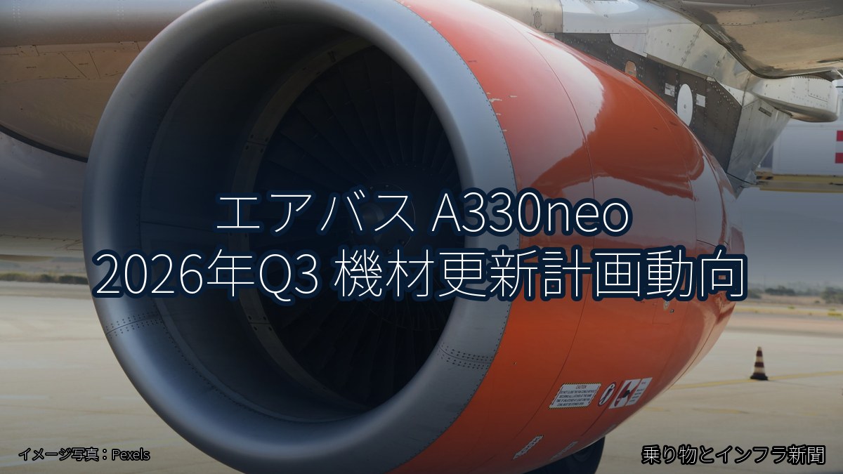 エアバス A330neo 2026年Q3 機材更新計画動向（乗り物とインフラ新聞）