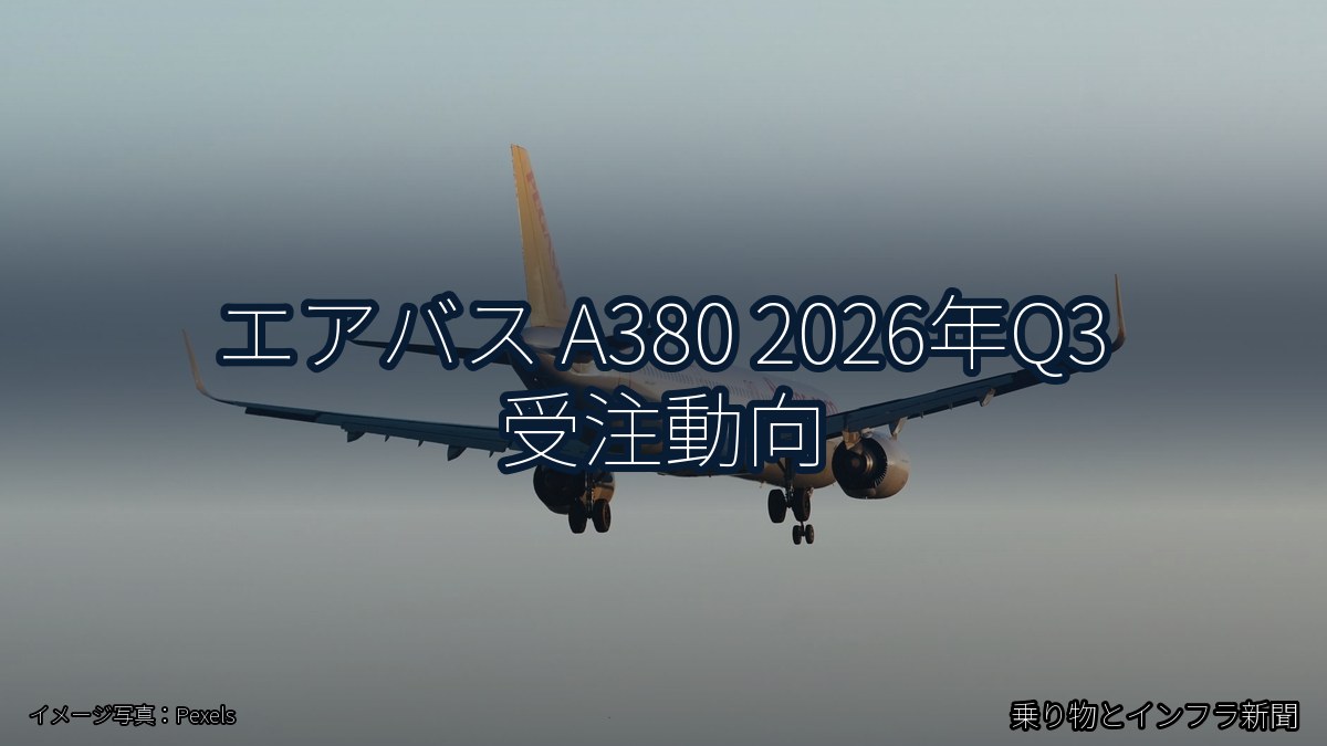 エアバス A380 2026年Q3 受注動向（乗り物とインフラ新聞）