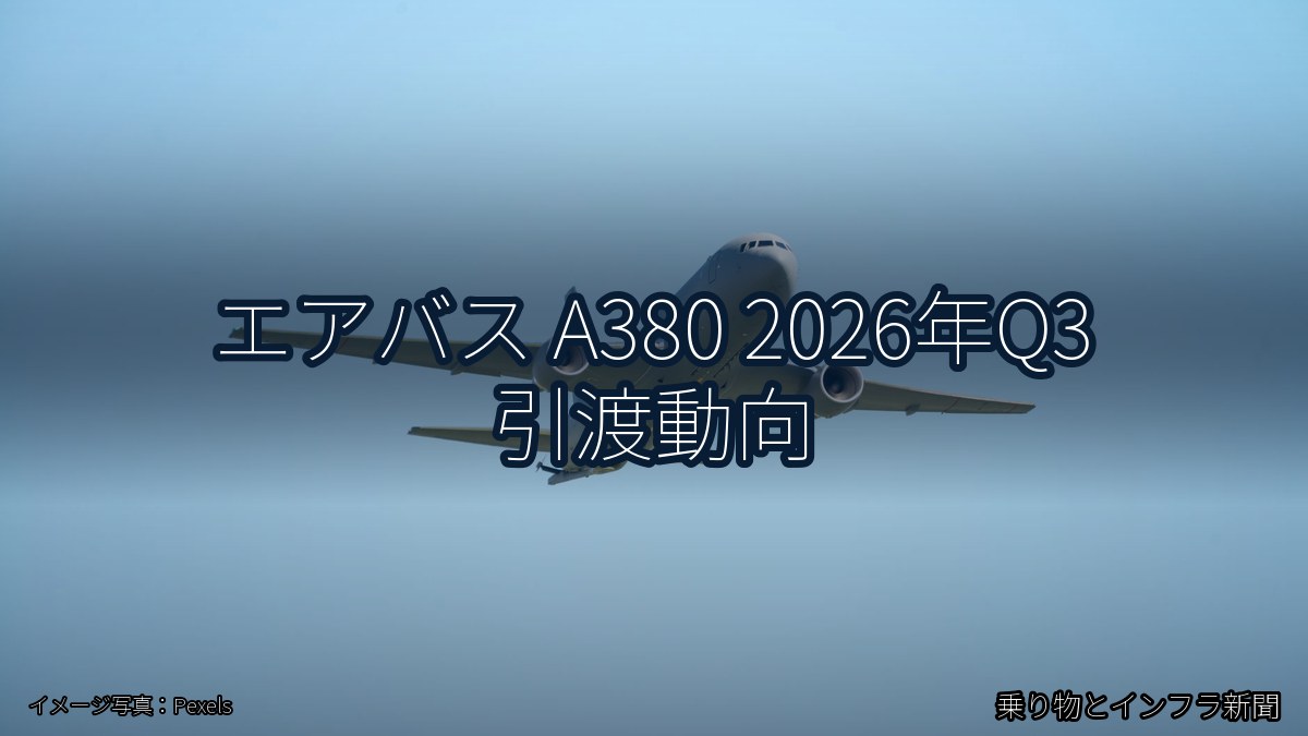エアバス A380 2026年Q3 引渡動向（乗り物とインフラ新聞）