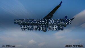 エアバス A380 2026年Q3 機材更新計画動向（乗り物とインフラ新聞）
