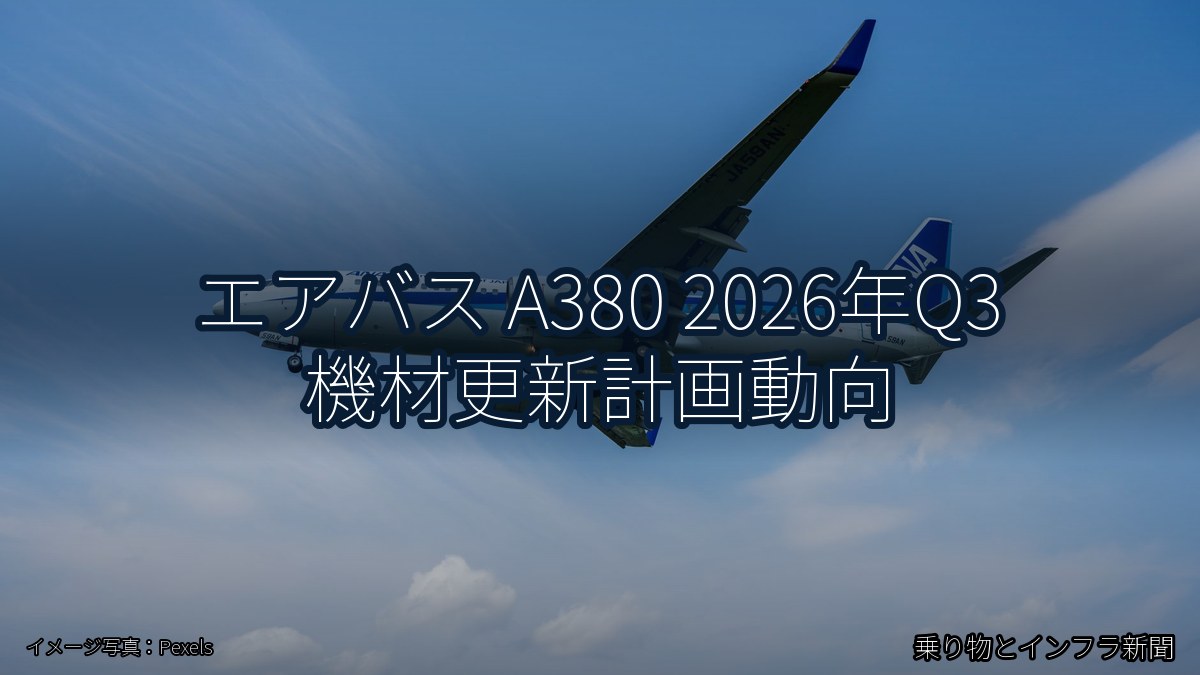 エアバス A380 2026年Q3 機材更新計画動向(乗り物とインフラ新聞)