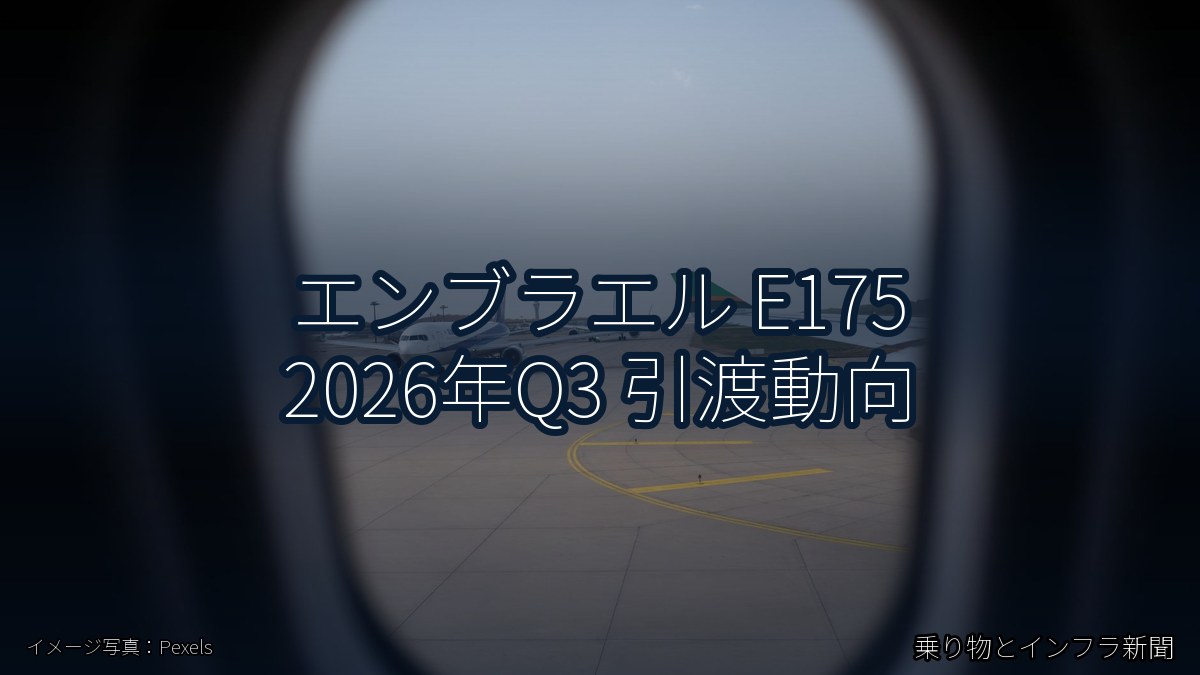 エンブラエル E175 2026年Q3 引渡動向（乗り物とインフラ新聞）