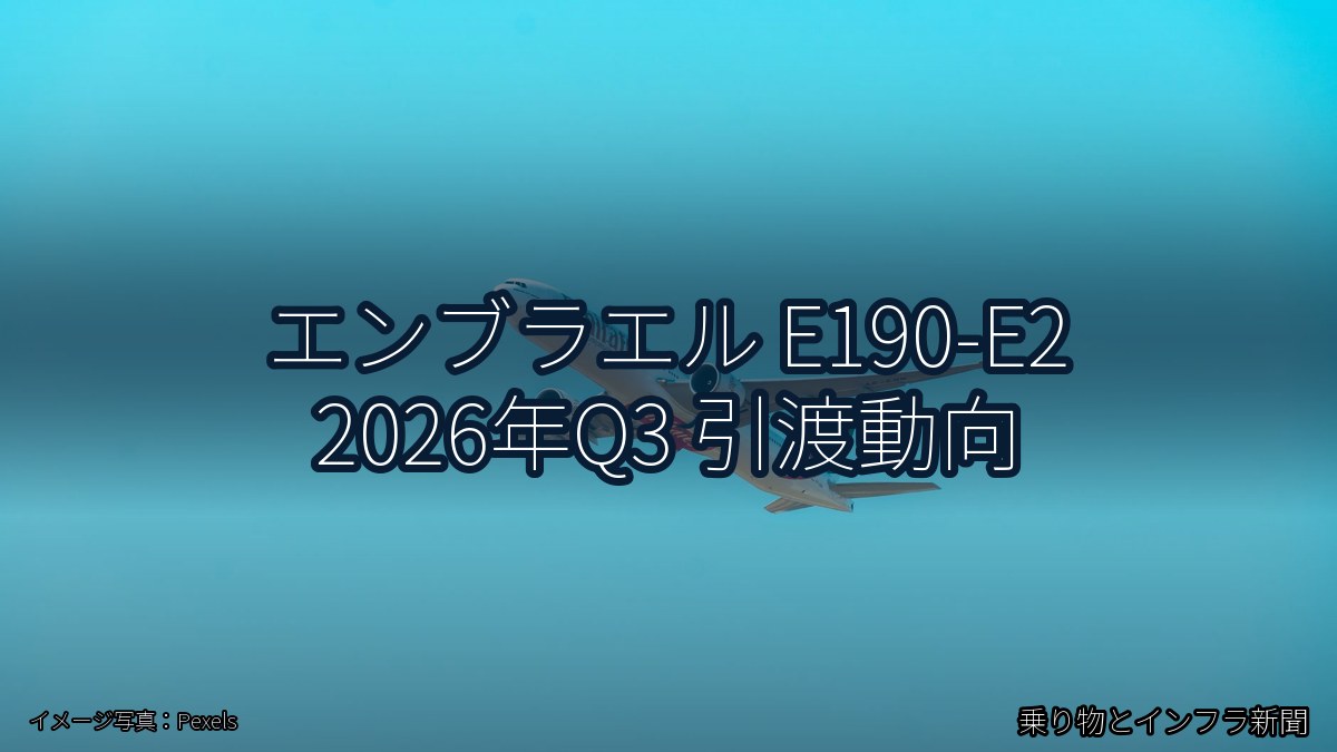 エンブラエル E190-E2 2026年Q3 引渡動向（乗り物とインフラ新聞）
