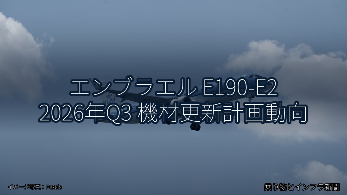 エンブラエル E190-E2 2026年Q3 機材更新計画動向(乗り物とインフラ新聞)
