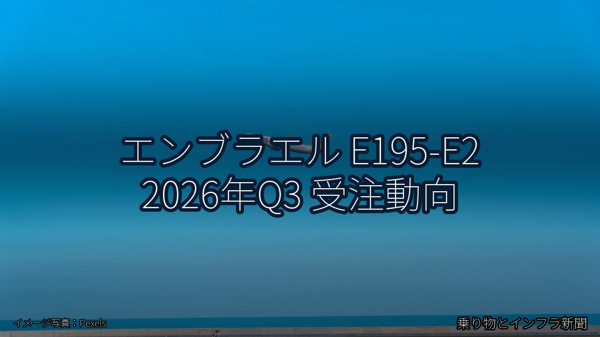 エンブラエル E195-E2 2026年Q3 受注動向（乗り物とインフラ新聞）