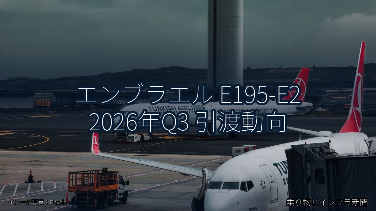 エンブラエル E195-E2 2026年Q3 引渡動向（乗り物とインフラ新聞）