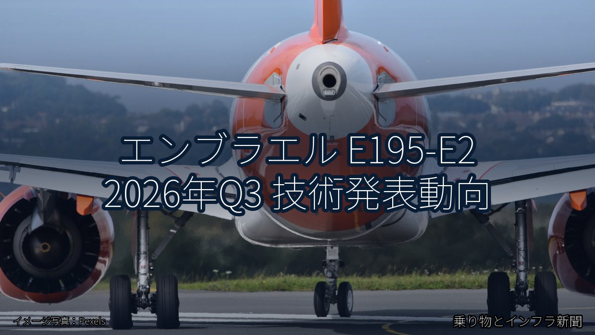 エンブラエル E195-E2 2026年Q3 技術発表動向（乗り物とインフラ新聞）