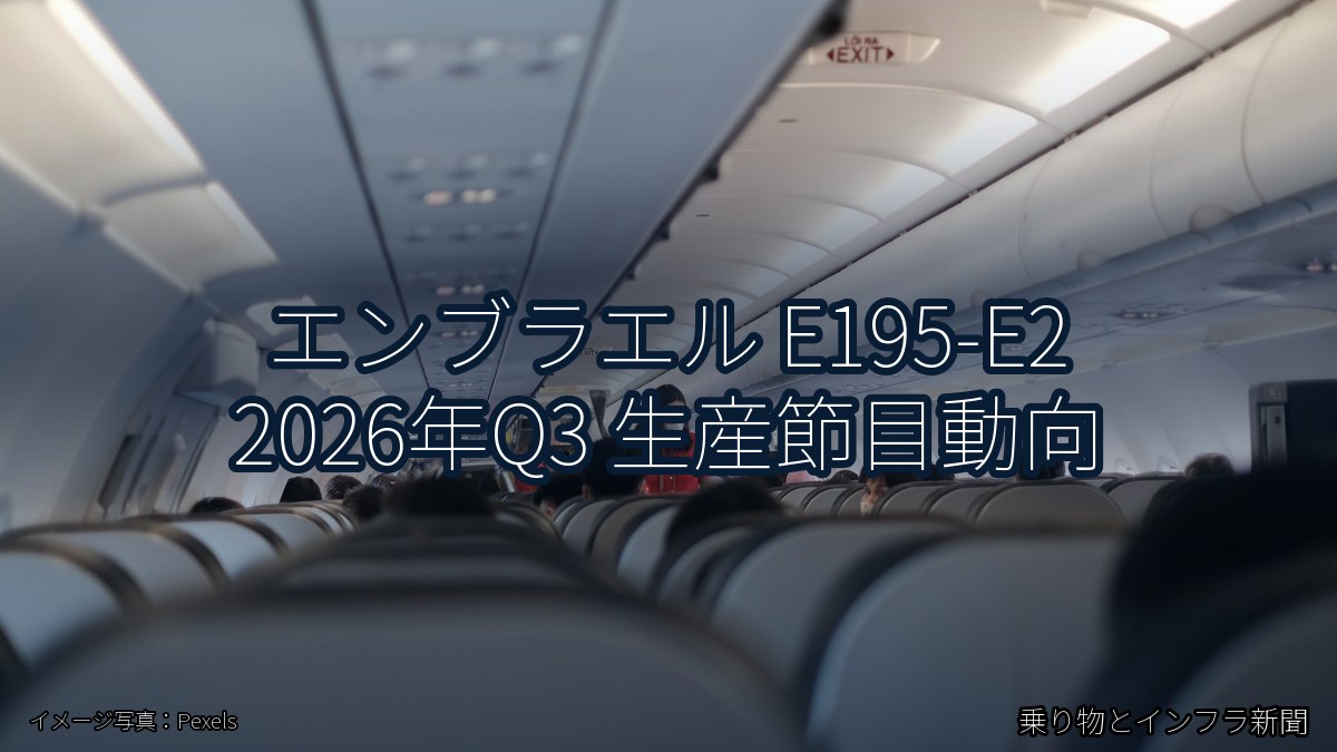 エンブラエル E195-E2 2026年Q3 生産節目動向（乗り物とインフラ新聞）