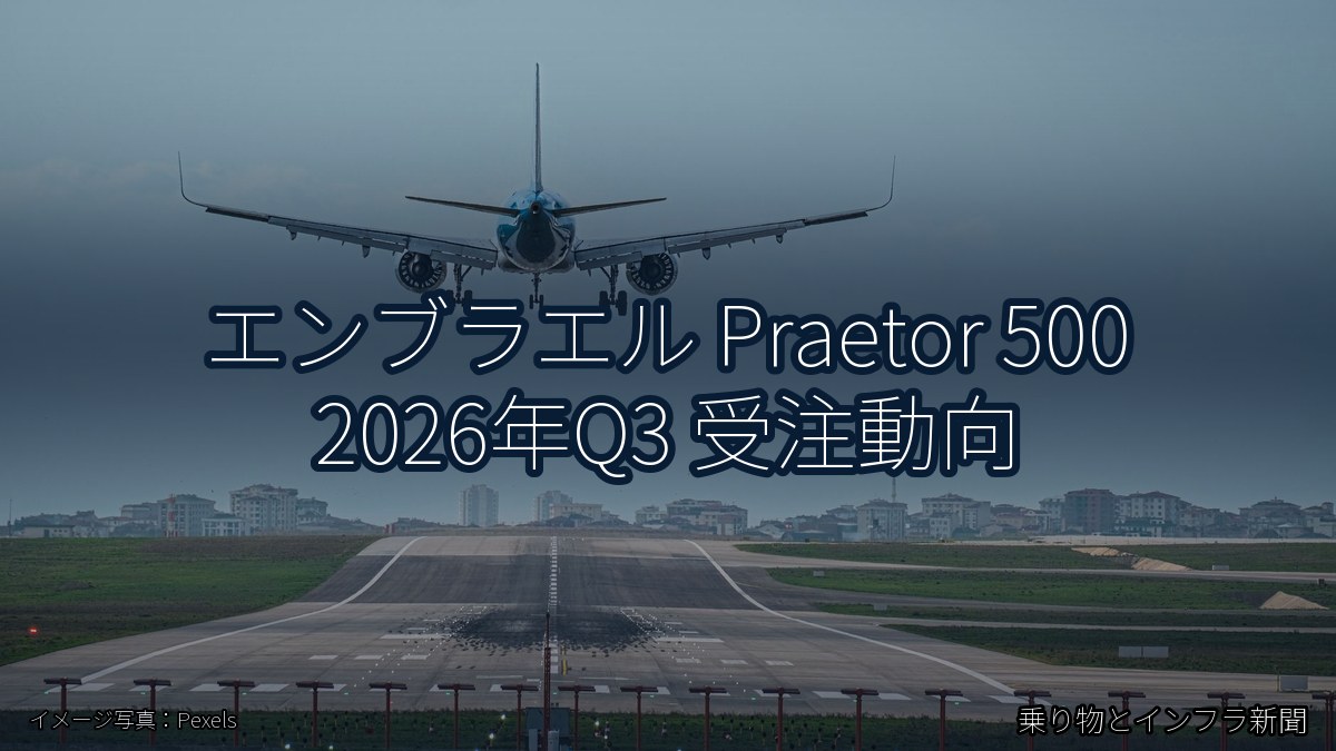 エンブラエル Praetor 500 2026年Q3 受注動向（乗り物とインフラ新聞）