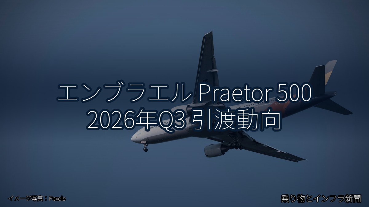 エンブラエル Praetor 500 2026年Q3 引渡動向（乗り物とインフラ新聞）