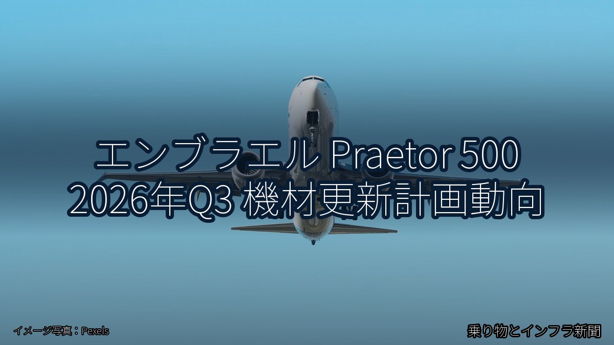 エンブラエル Praetor 500 2026年Q3 機材更新計画動向（乗り物とインフラ新聞）