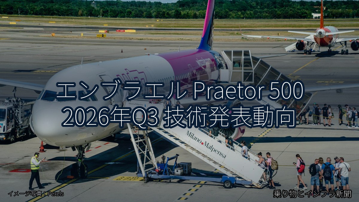 エンブラエル Praetor 500 2026年Q3 技術発表動向（乗り物とインフラ新聞）