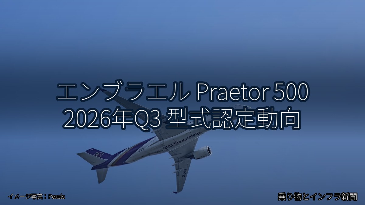 エンブラエル Praetor 500 2026年Q3 型式認定動向（乗り物とインフラ新聞）