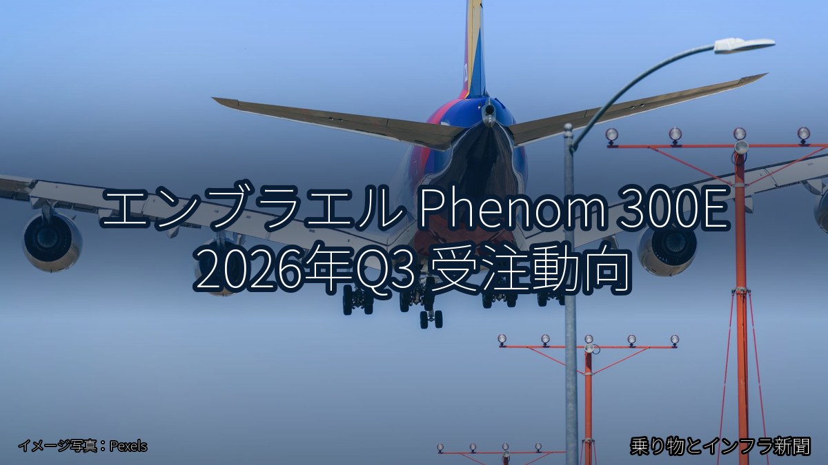 エンブラエル Phenom 300E 2026年Q3 受注動向（乗り物とインフラ新聞）