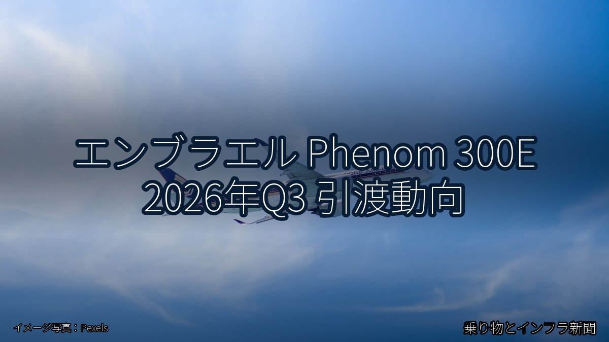 エンブラエル Phenom 300E 2026年Q3 引渡動向（乗り物とインフラ新聞）