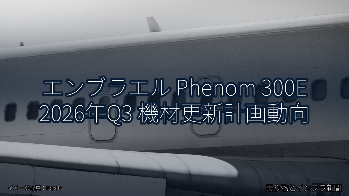 エンブラエル Phenom 300E 2026年Q3 機材更新計画動向（乗り物とインフラ新聞）