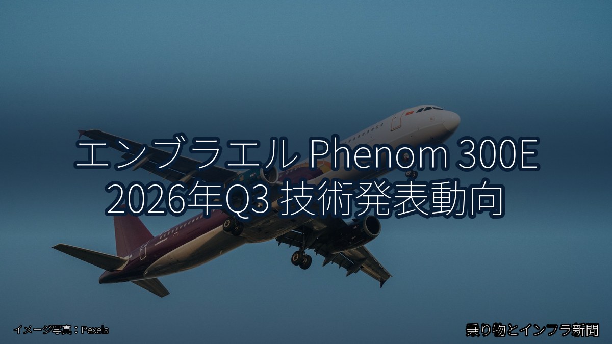 エンブラエル Phenom 300E 2026年Q3 技術発表動向（乗り物とインフラ新聞）