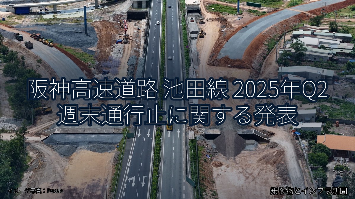 阪神高速道路 池田線 2025年Q2 週末通行止に関する発表（乗り物とインフラ新聞）