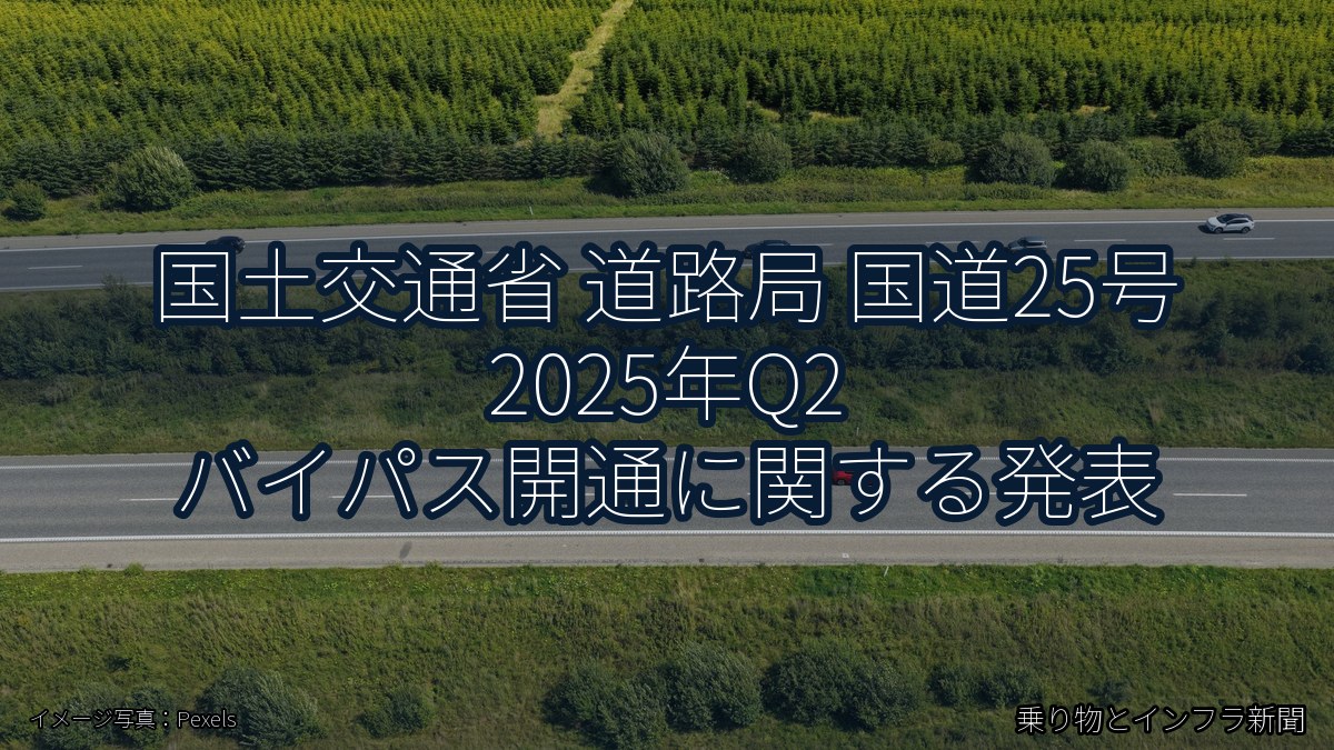 国土交通省 道路局 国道25号 2025年Q2 バイパス開通に関する発表（乗り物とインフラ新聞）