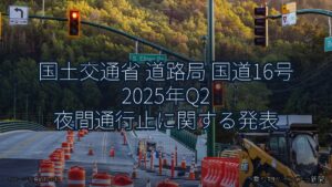 国土交通省 道路局 国道16号 2025年Q2 夜間通行止に関する発表（乗り物とインフラ新聞）