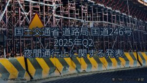国土交通省 道路局 国道246号 2025年Q2 夜間通行止に関する発表（乗り物とインフラ新聞）