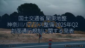 国土交通省 関東地整 神奈川バイパス整備 2025年Q2 対面通行規制に関する発表（乗り物とインフラ新聞）