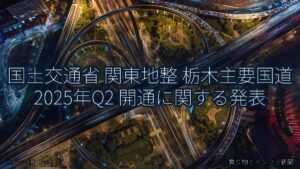 国土交通省 関東地整 栃木主要国道 2025年Q2 開通に関する発表（乗り物とインフラ新聞）