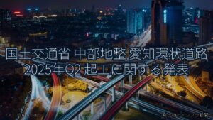 国土交通省 中部地整 愛知環状道路 2025年Q2 起工に関する発表（乗り物とインフラ新聞）