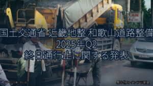 国土交通省 近畿地整 和歌山道路整備 2025年Q2 終日通行止に関する発表（乗り物とインフラ新聞）