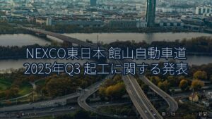 NEXCO東日本 館山自動車道 2025年Q3 起工に関する発表（乗り物とインフラ新聞）
