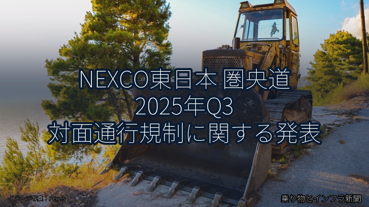 NEXCO東日本 圏央道 2025年Q3 対面通行規制に関する発表（乗り物とインフラ新聞）