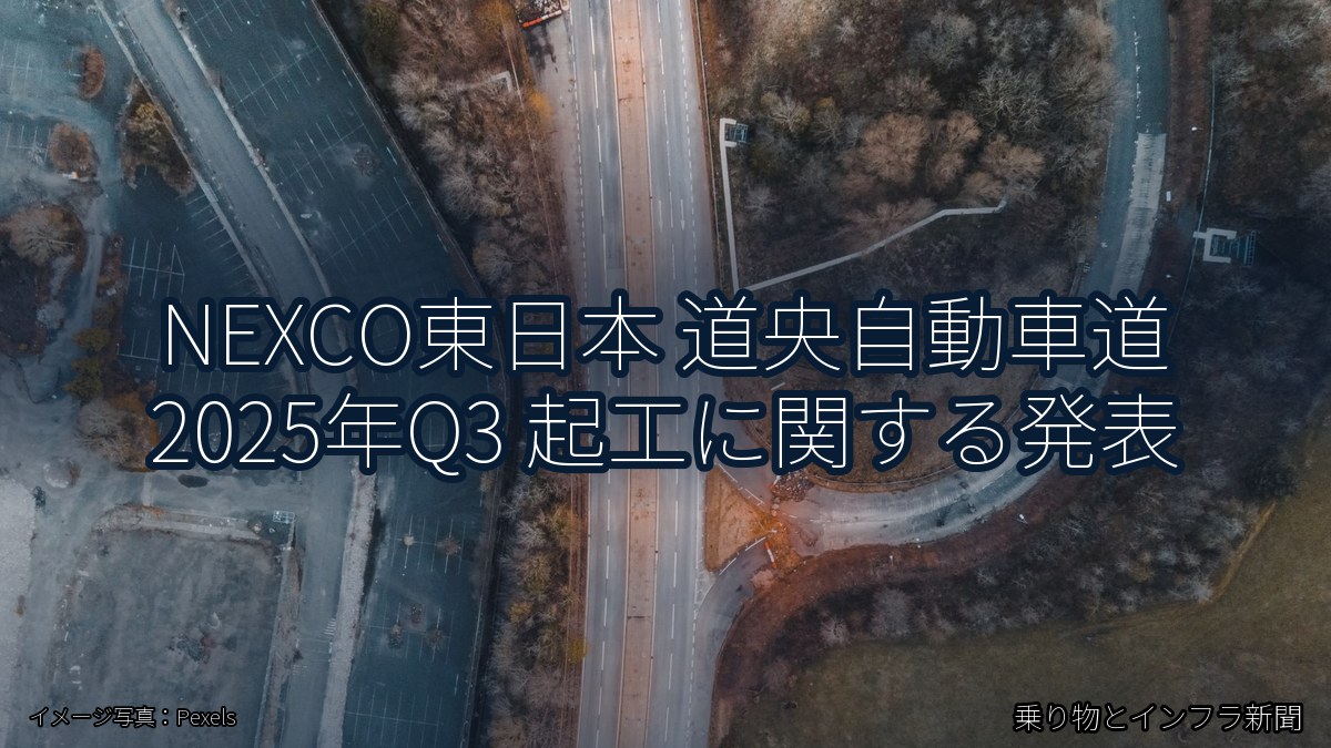 NEXCO東日本 道央自動車道 2025年Q3 起工に関する発表（乗り物とインフラ新聞）