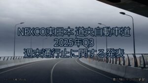 NEXCO東日本 道央自動車道 2025年Q3 週末通行止に関する発表（乗り物とインフラ新聞）