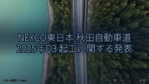 NEXCO東日本 秋田自動車道 2025年Q3 起工に関する発表（乗り物とインフラ新聞）
