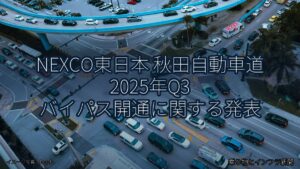 NEXCO東日本 秋田自動車道 2025年Q3 バイパス開通に関する発表（乗り物とインフラ新聞）