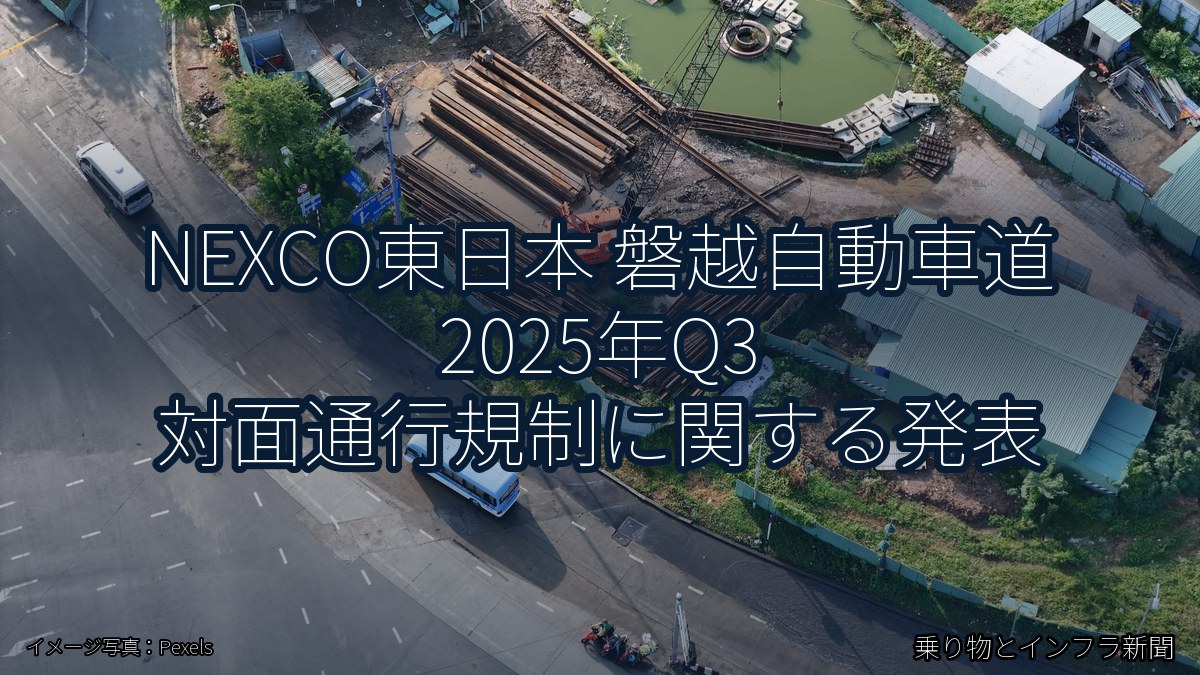 NEXCO東日本 磐越自動車道 2025年Q3 対面通行規制に関する発表（乗り物とインフラ新聞）