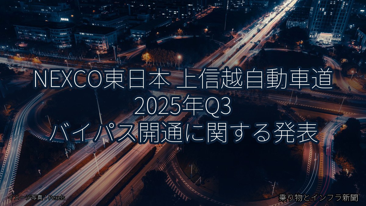 NEXCO東日本 上信越自動車道 2025年Q3 バイパス開通に関する発表（乗り物とインフラ新聞）