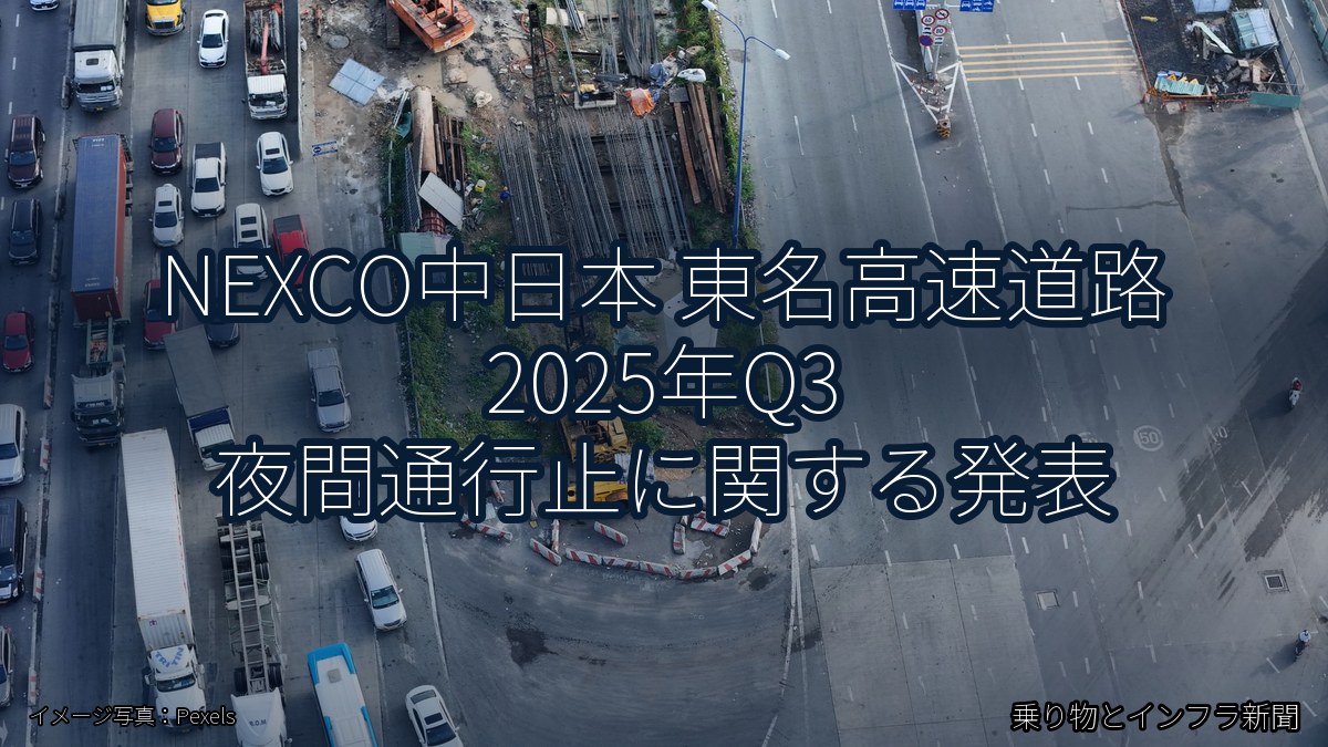NEXCO中日本 東名高速道路 2025年Q3 夜間通行止に関する発表（乗り物とインフラ新聞）